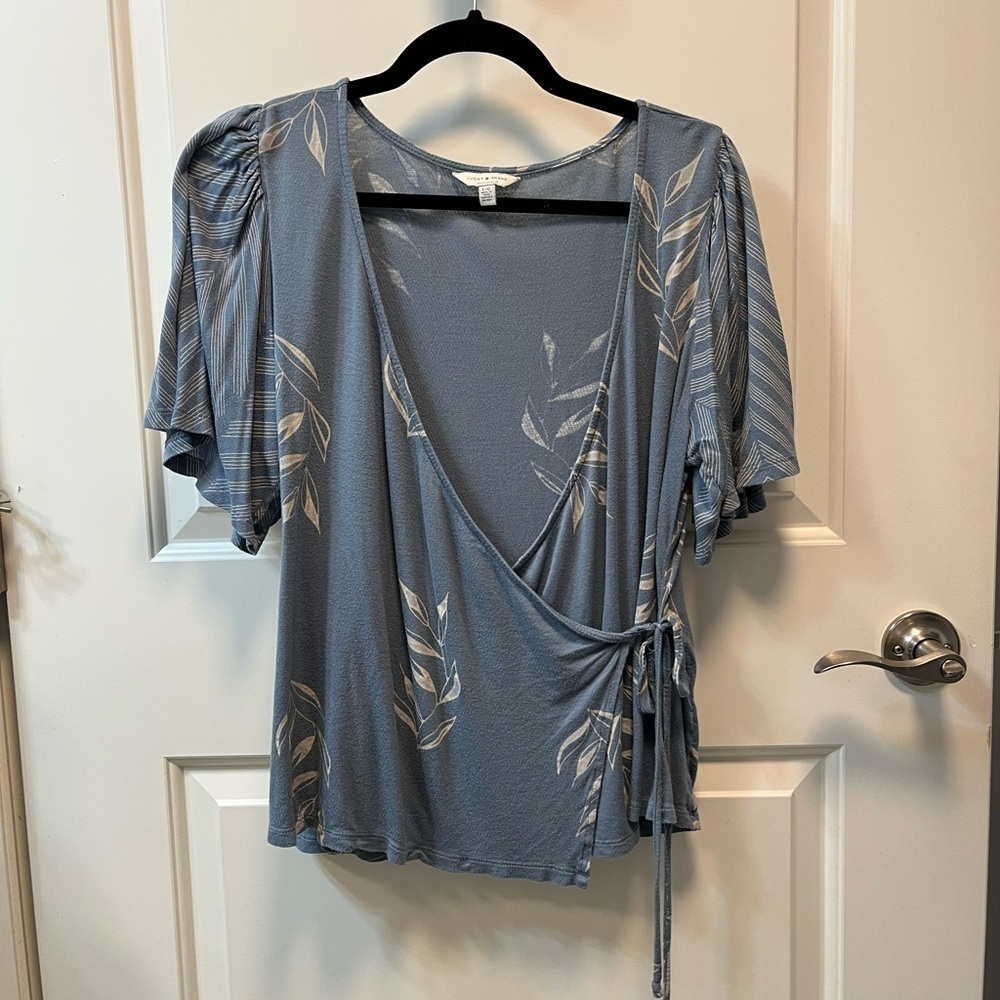 Lucky Brand Wrap Blouse